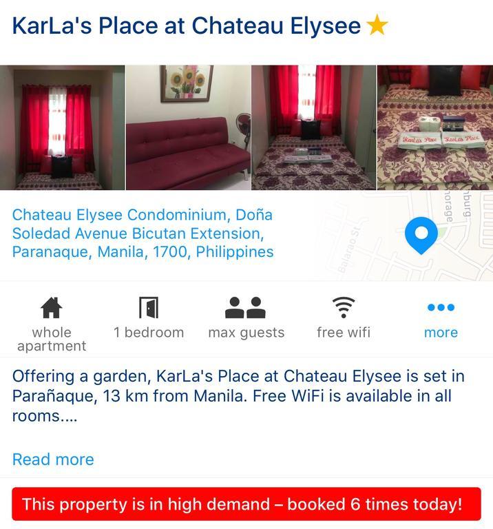 Karla'S Place At Chateau Elysee Paranaque City Exterior photo